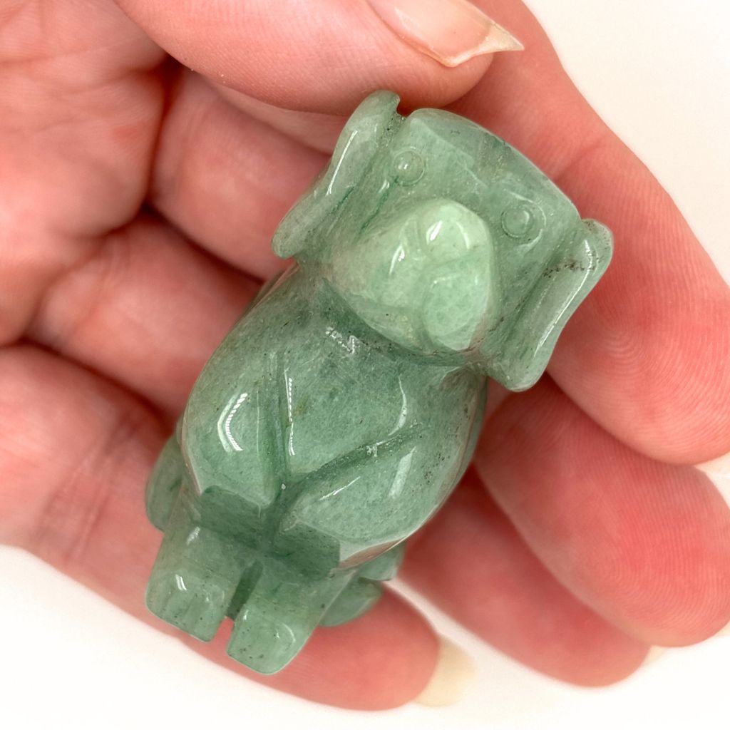 green aventurine dog