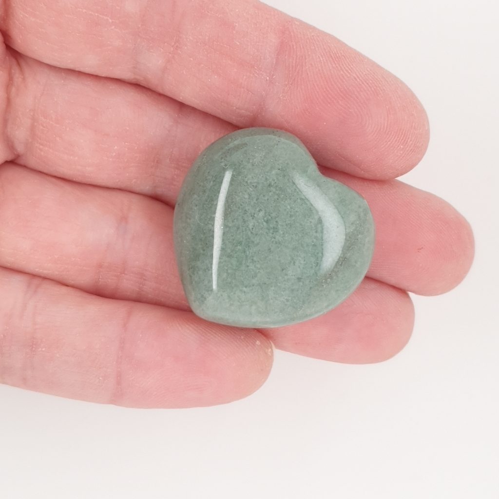 green aventurine small hearts