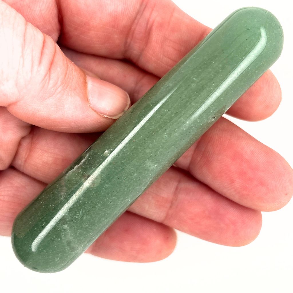 Natural Green Aventurine crystal wand polished 9cm long
