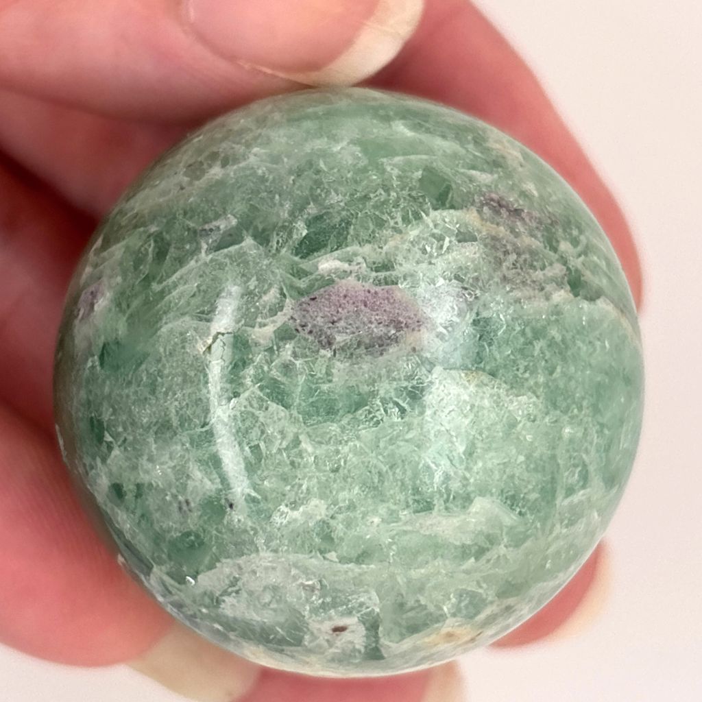 green fluorite sphere