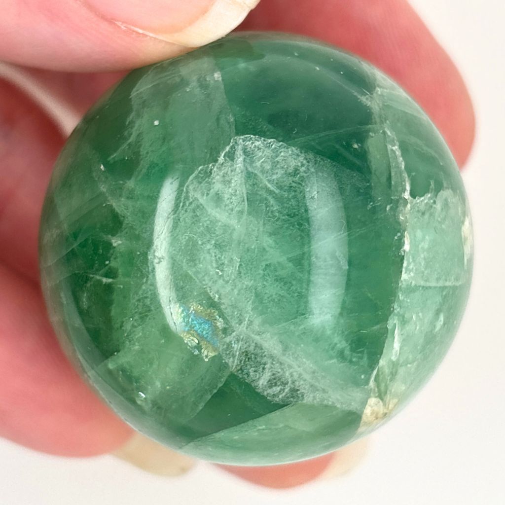 green fluorite sphere