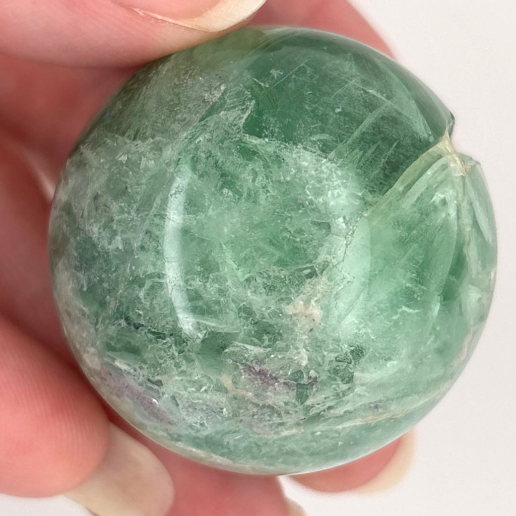 green fluorite sphere