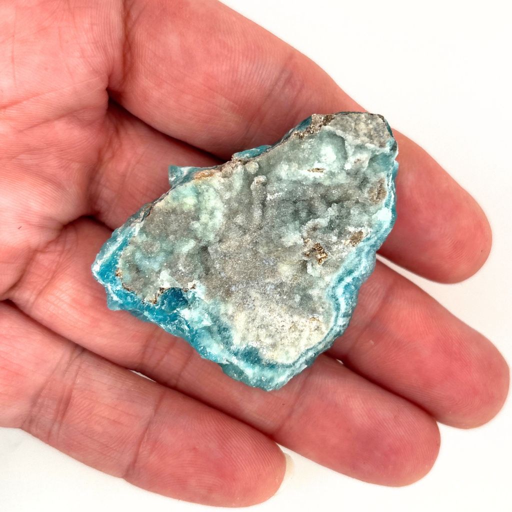 Natural blue Hemimorphite mineral specimen from Yunnan China – 30g