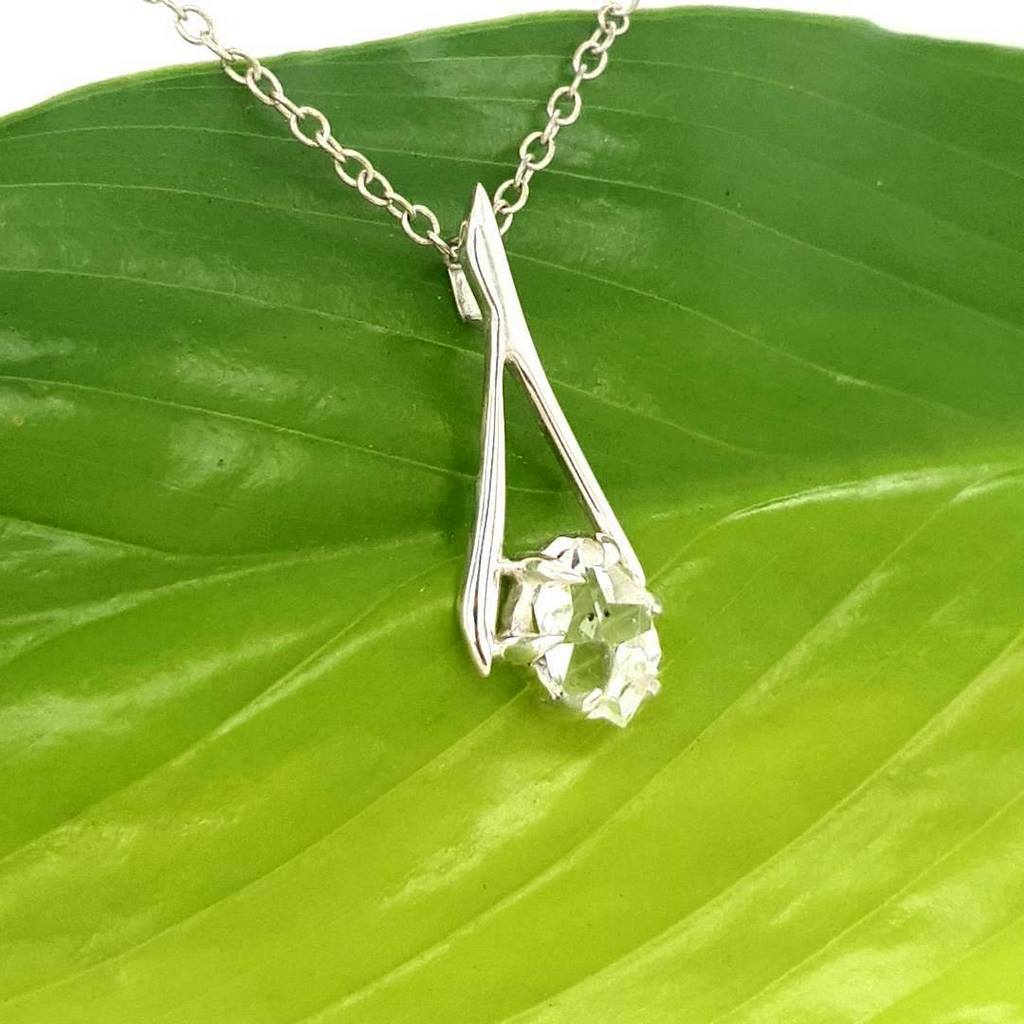 herkimer diamond pendant