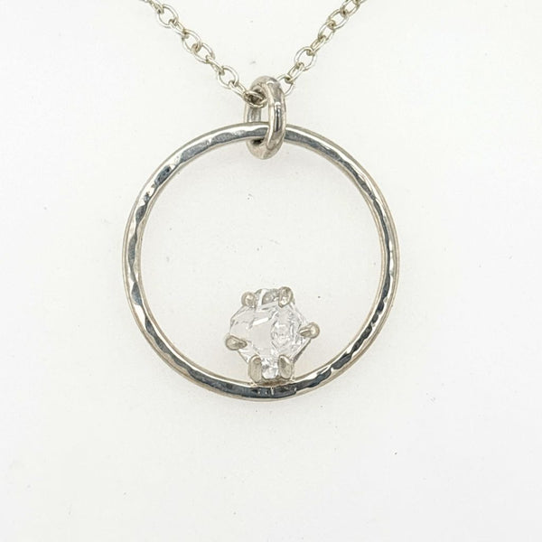 Herkimer Diamond Pendant 925 Sterling Silver Natural Crystal Jewellery