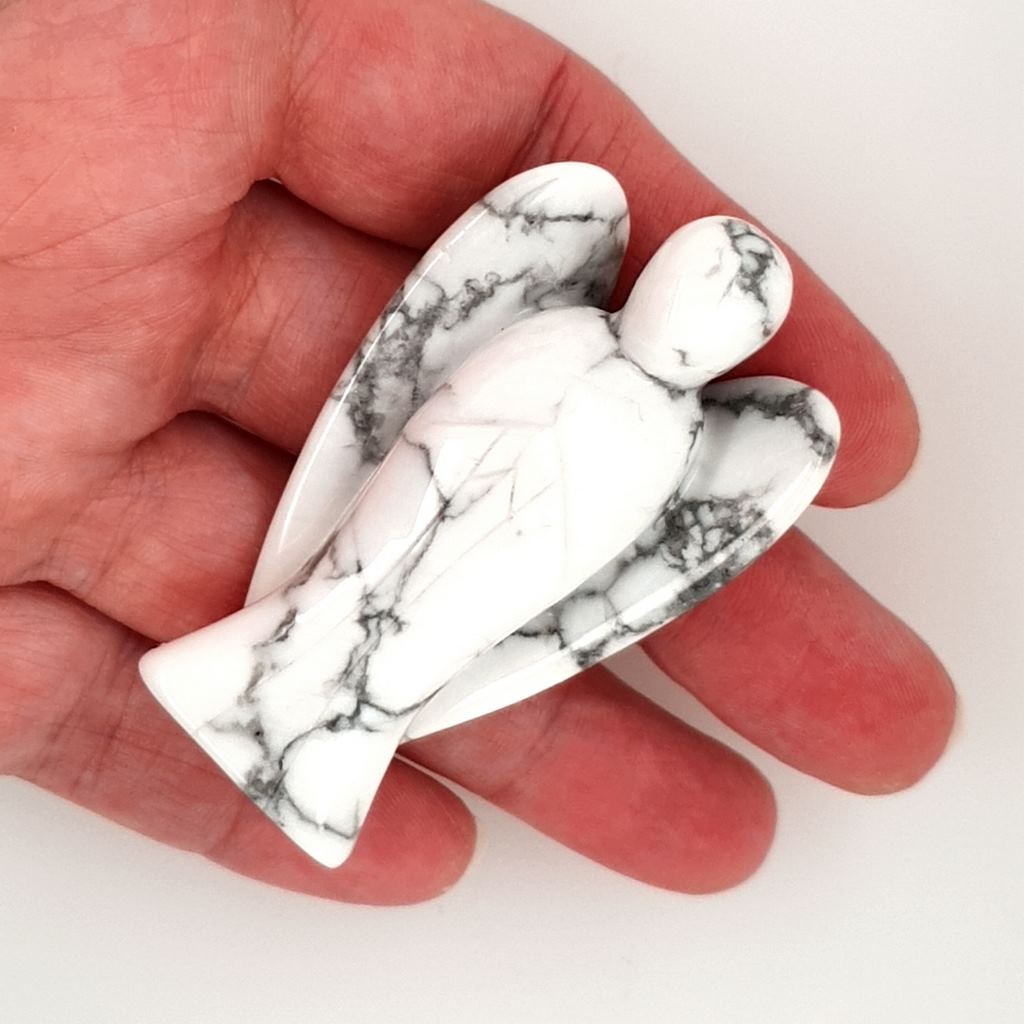 White Howlite Guardian Angel