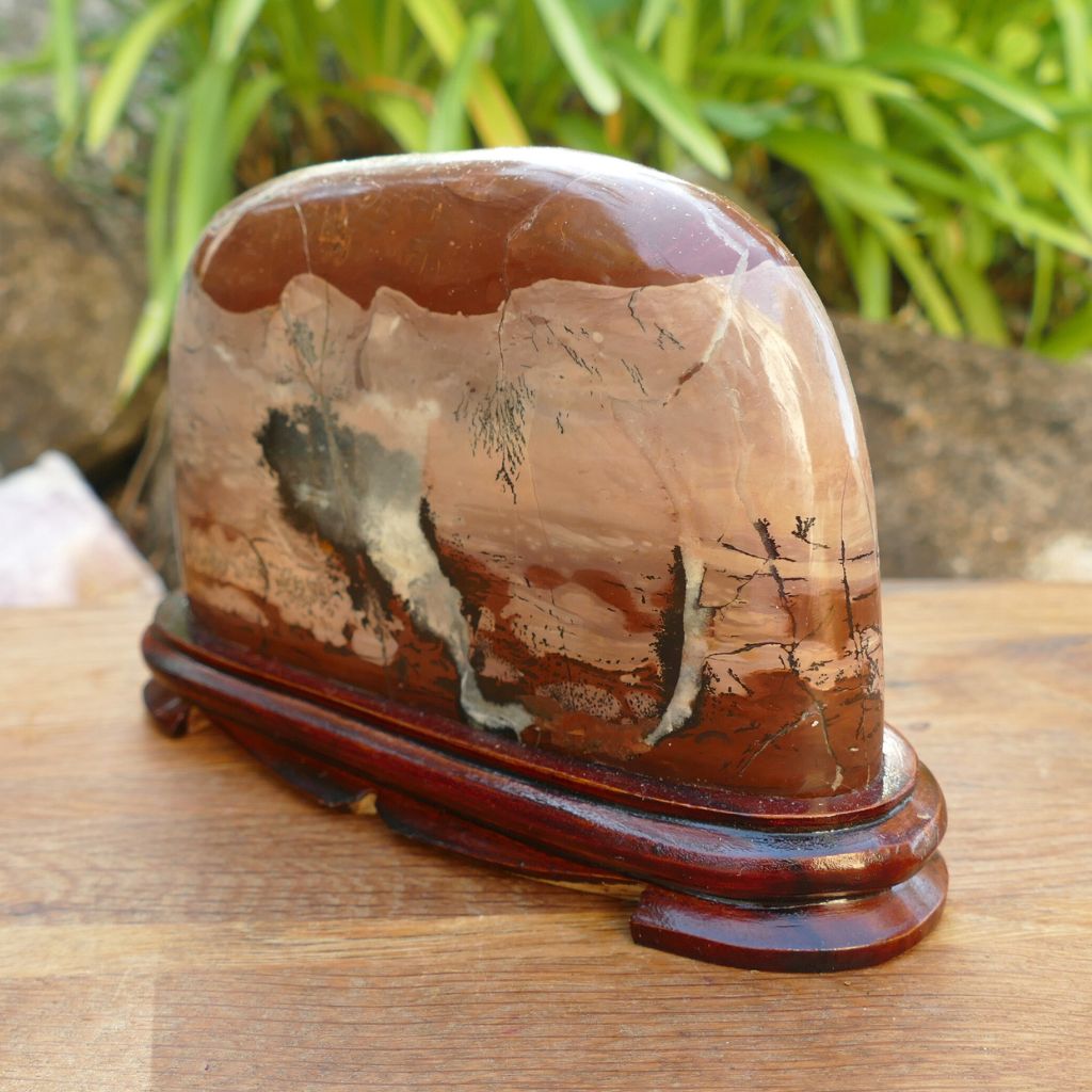 picture jasper stone display piece