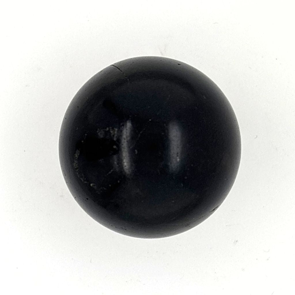 Natural Jet crystal sphere 30g polished black stone
