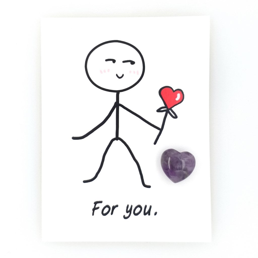 just for you crystal heart gift appreciation