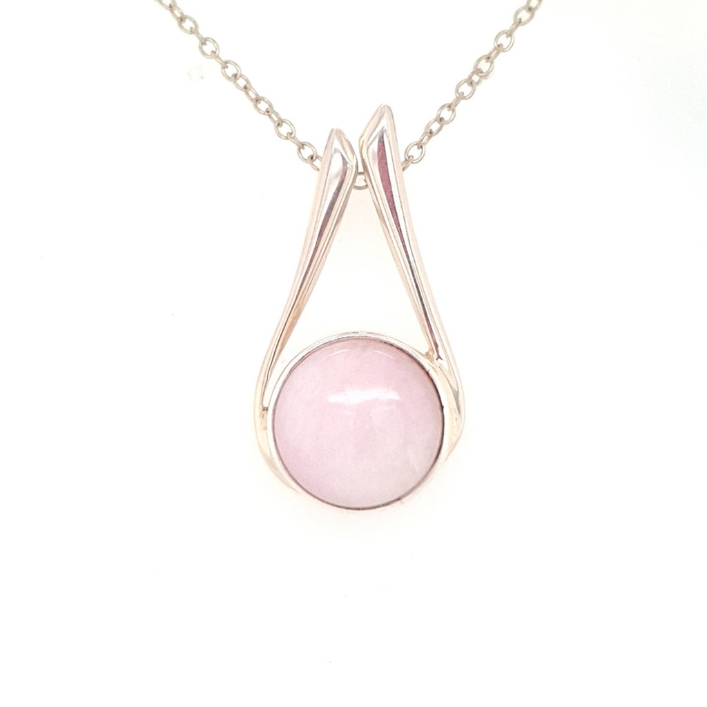 kunzite crystal pendant