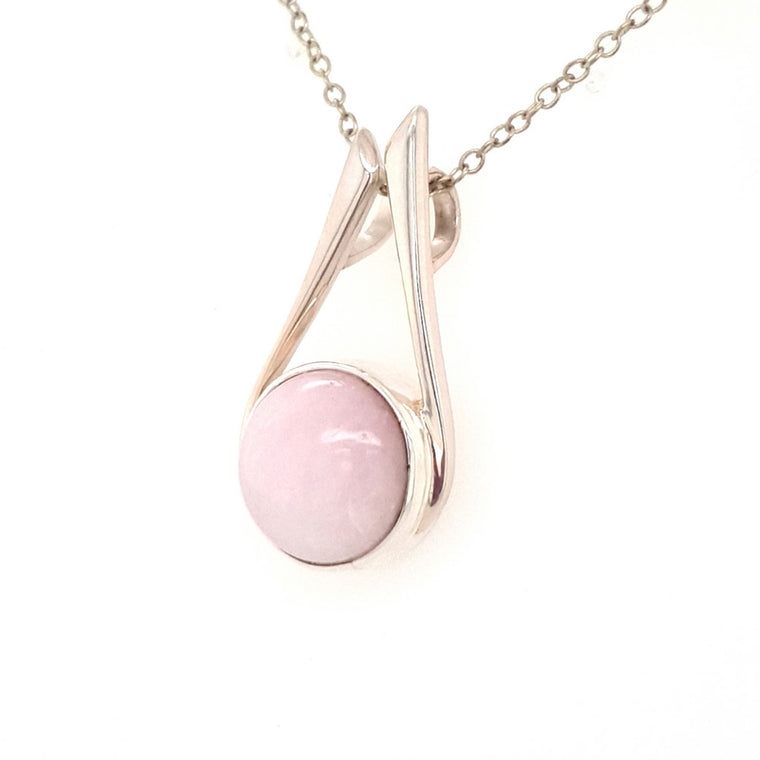 kunzite crystal pendant