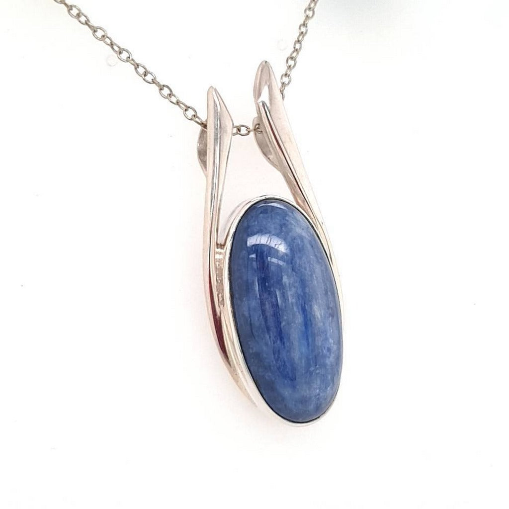 Kyanite Crystal Pendant in 925 Sterling Silver Natural Healing Crystal Jewellery
