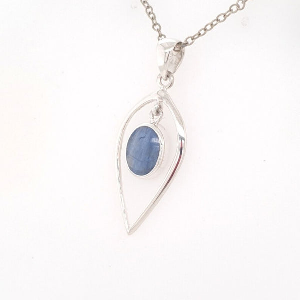 Kyanite Crystal Pendant in 925 Sterling Silver Natural Healing Crystal Jewellery