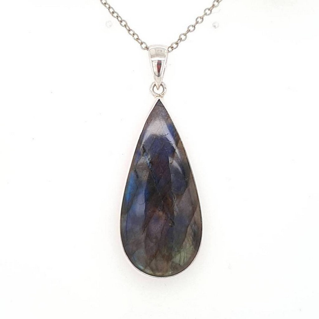 labradorite crystal pendant