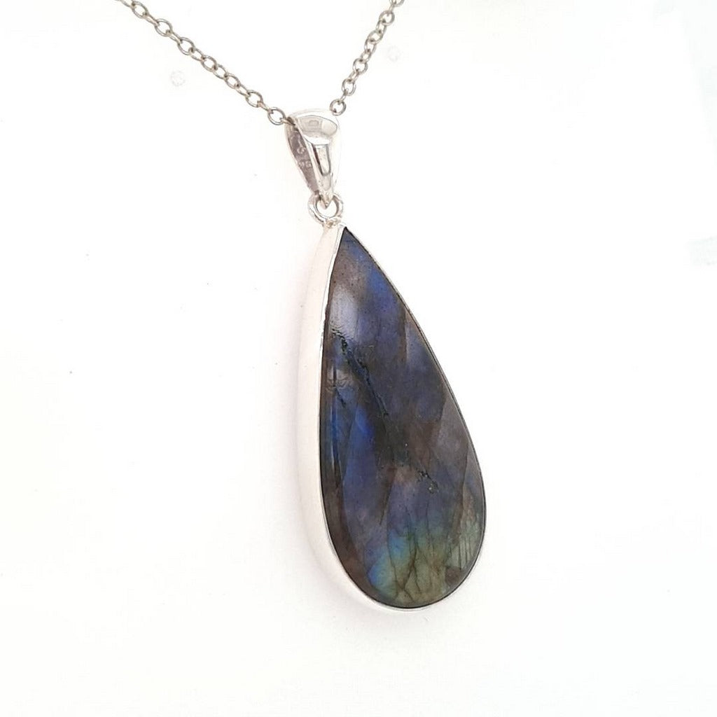 labradorite crystal pendant