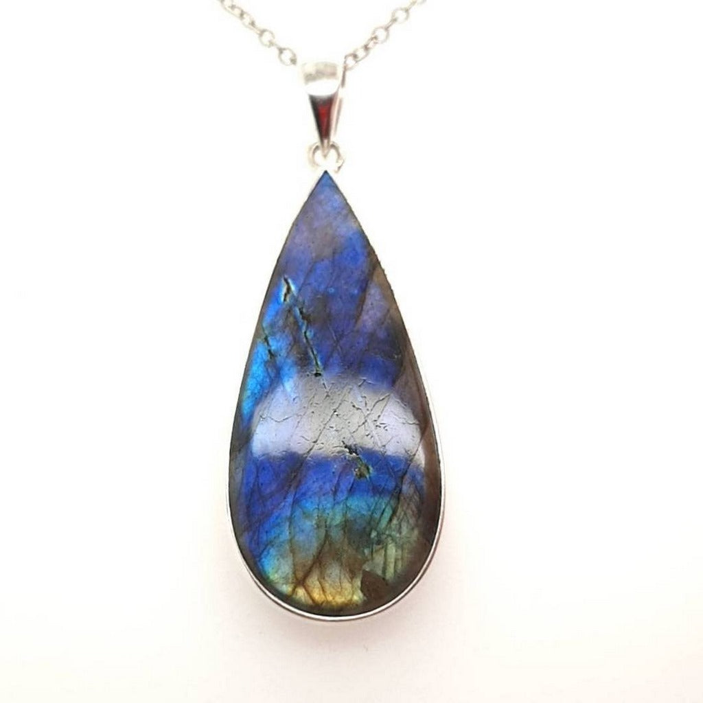 labradorite crystal pendant