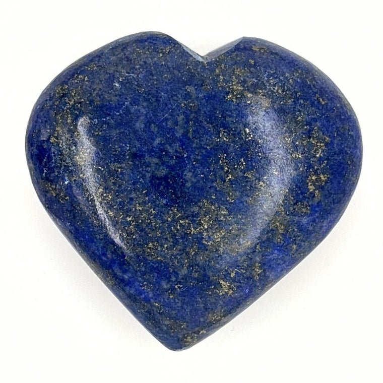 Lapis Lazuli Crystal Heart Blue with Gold Specs