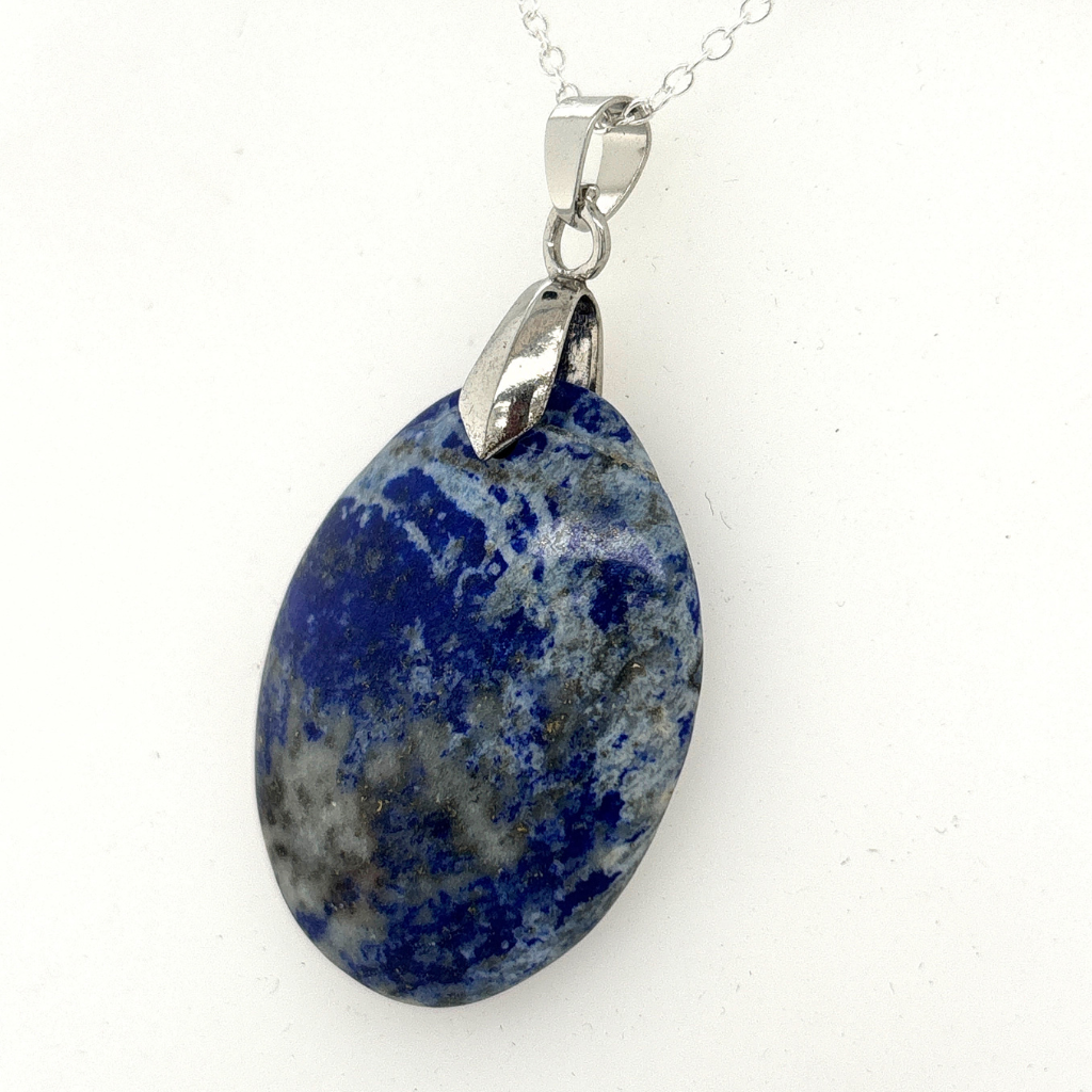 Lapis Lazuli Pendant Australia | Blue Crystal Necklace with Pyrite