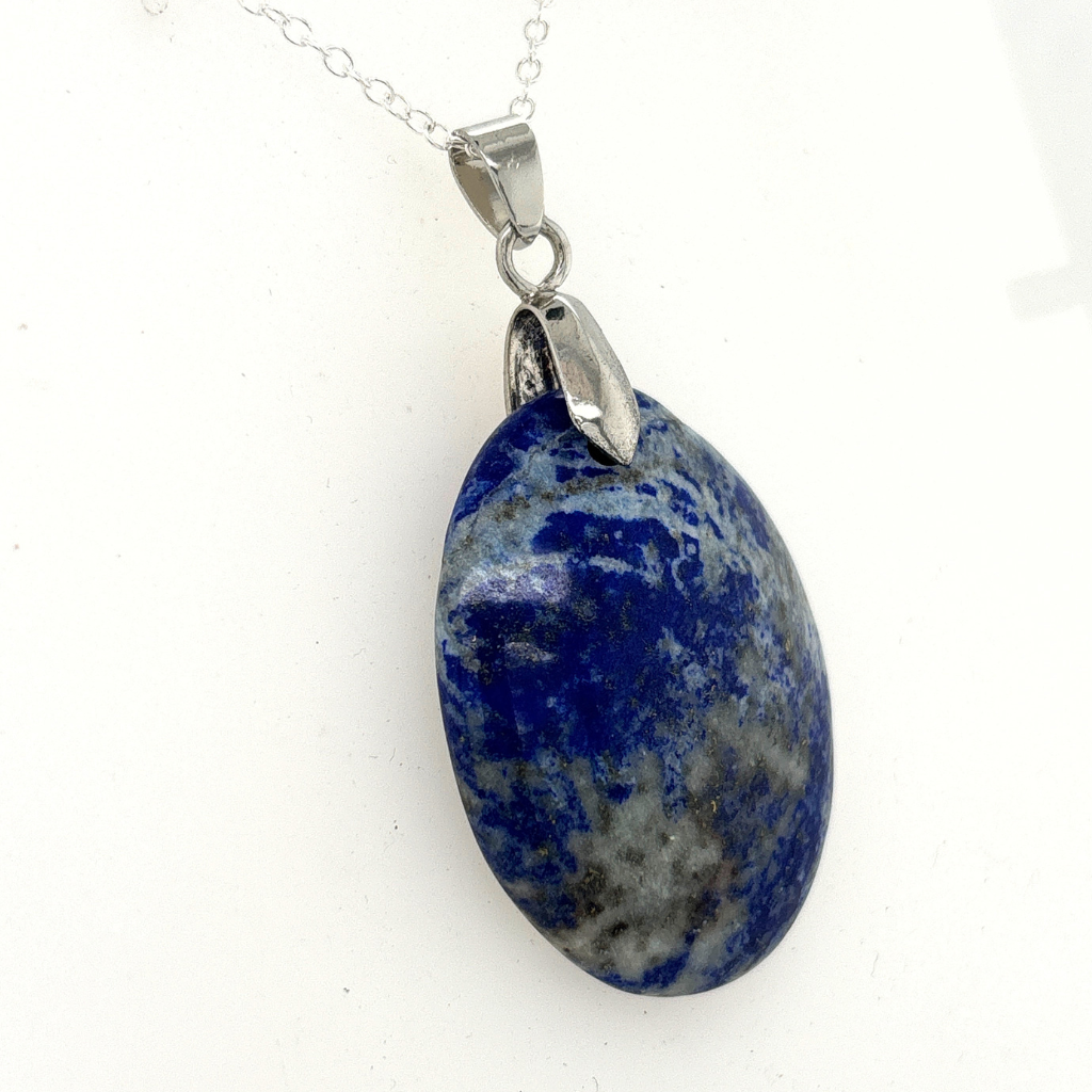 Lapis Lazuli Pendant Australia | Blue Crystal Necklace with Pyrite