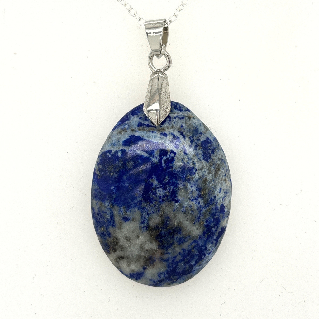 Lapis Lazuli Pendant Australia | Blue Crystal Necklace with Pyrite