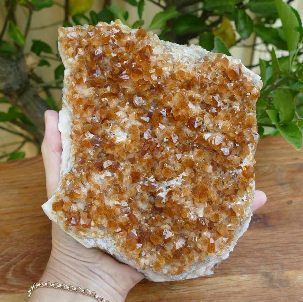 large citrine cluster