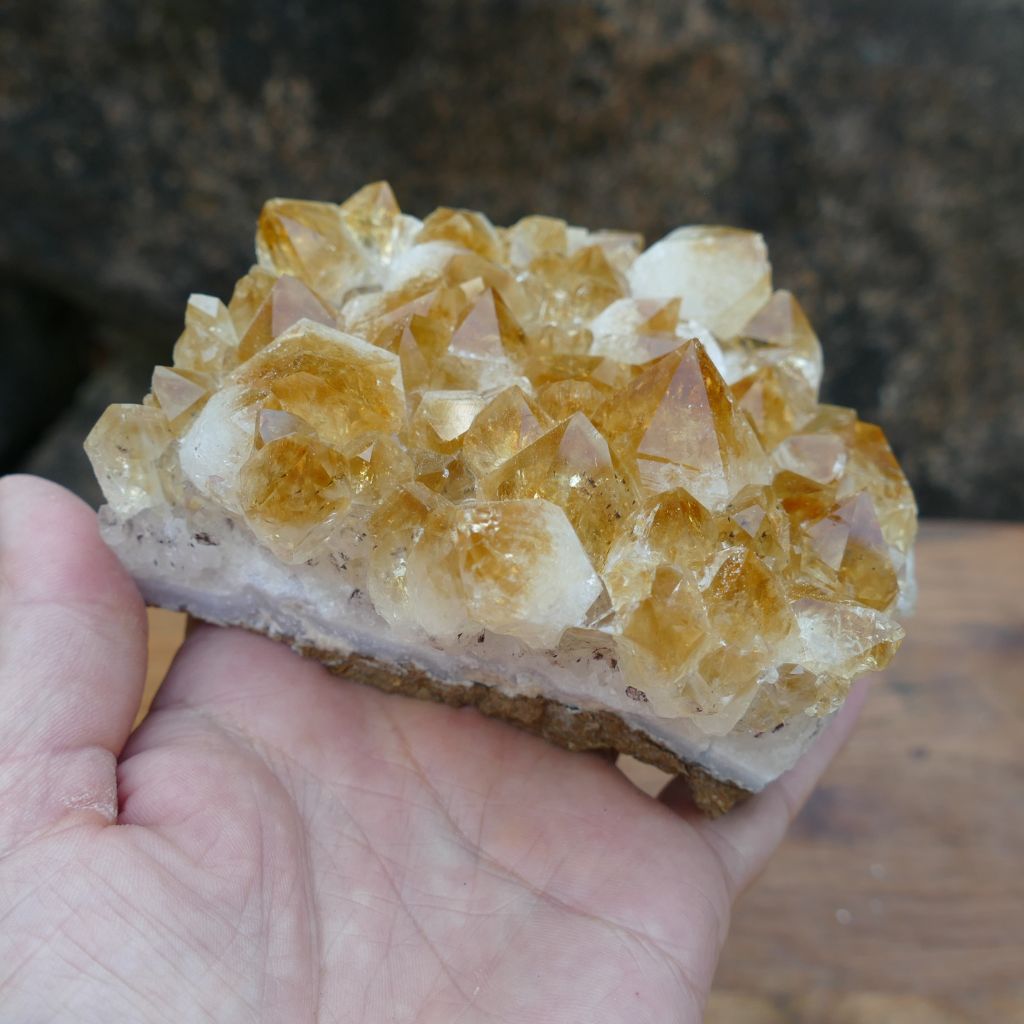 large citrine cluster