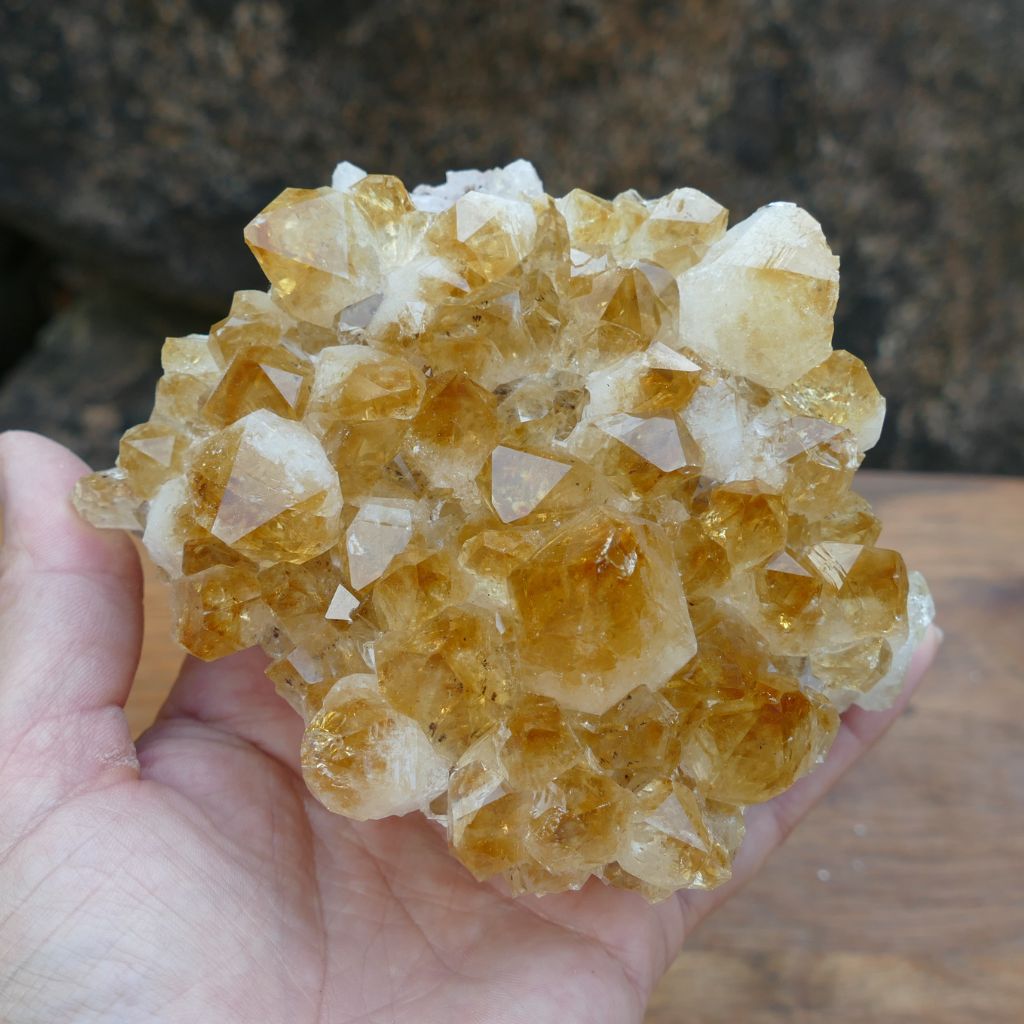 large citrine cluster