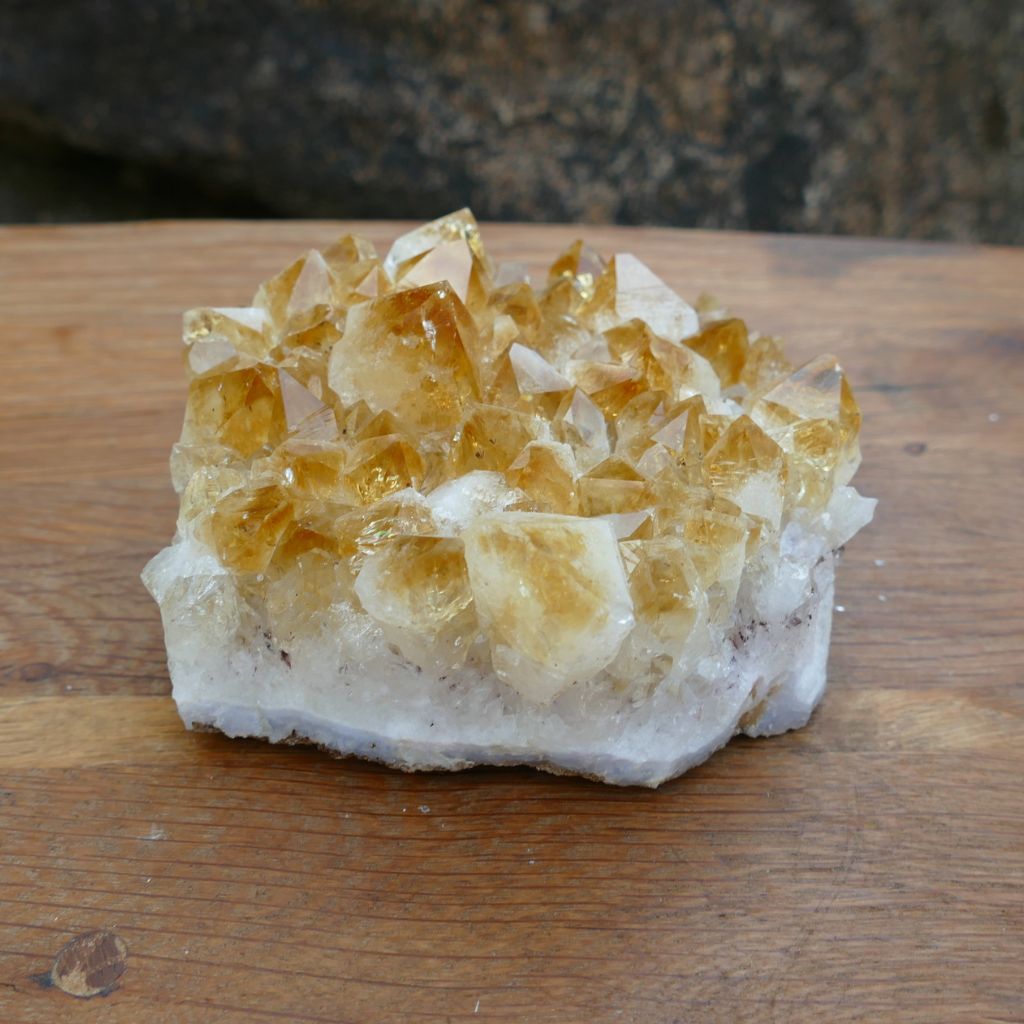 large citrine cluster