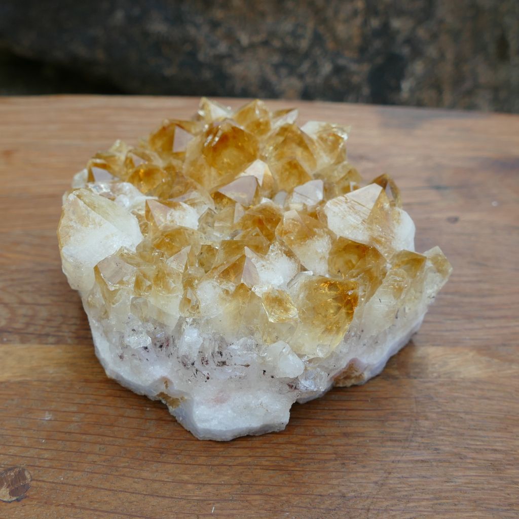large citrine cluster