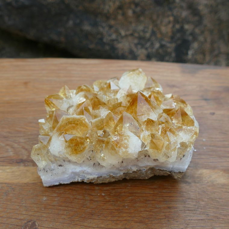 large citrine cluster