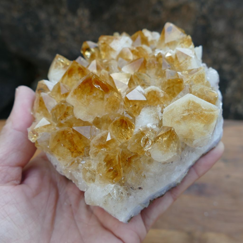 large citrine cluster