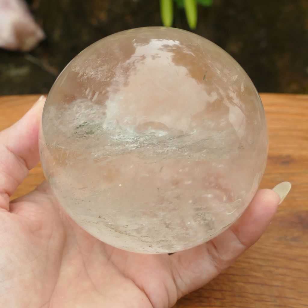 large clear quartz sphere