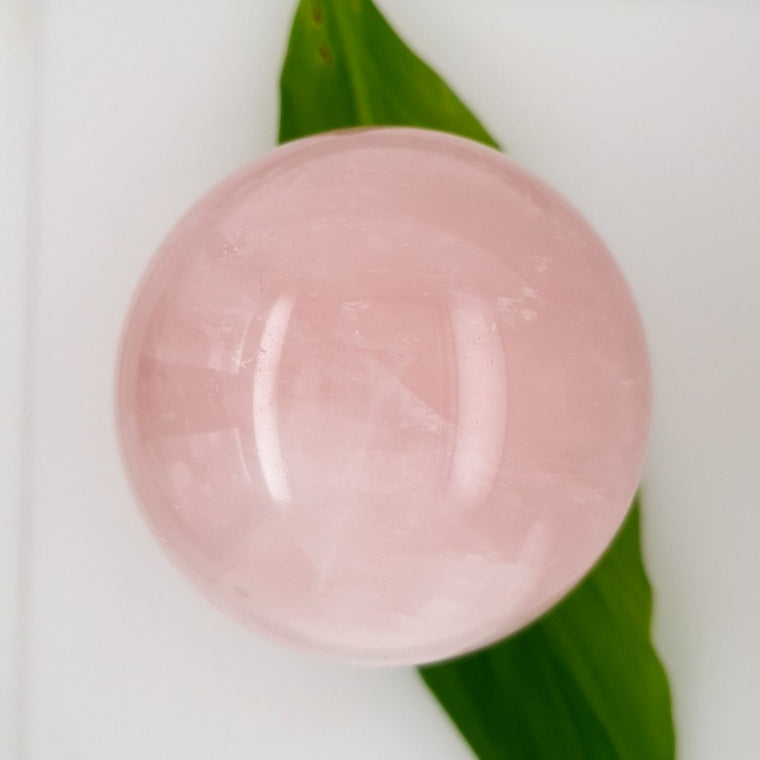rose quartz crystal sphere