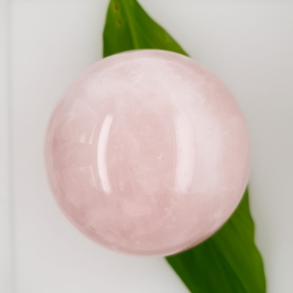 rose quartz crystal sphere