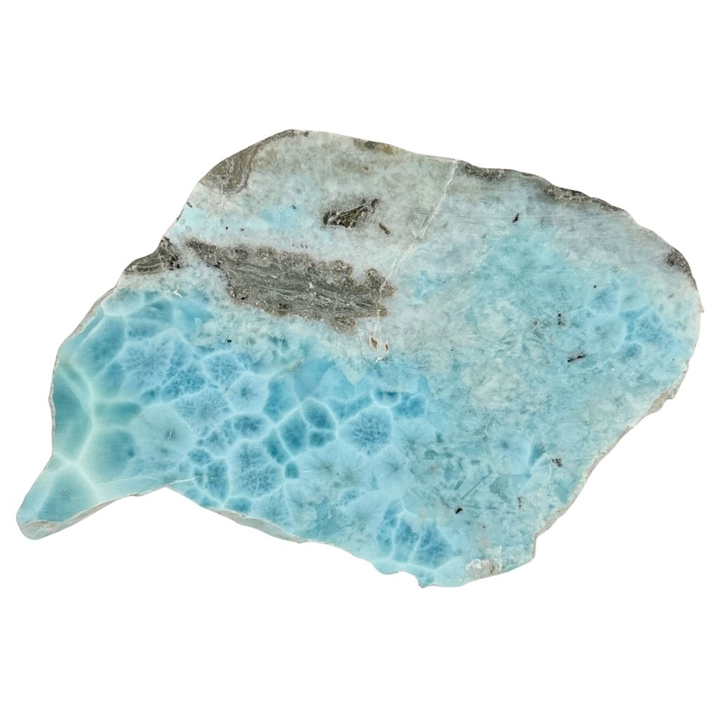 Natural Larimar Slice 72g – Blue Larimar Freeform Crystal Piece Australia