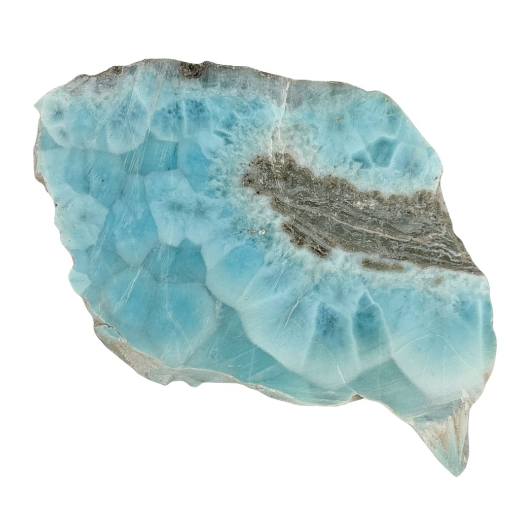 Natural Larimar Slice 72g – Blue Larimar Freeform Crystal Piece Australia