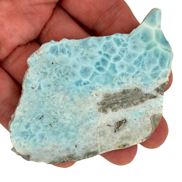Larimar Freeform Slice – Polished Cut Natural Piece