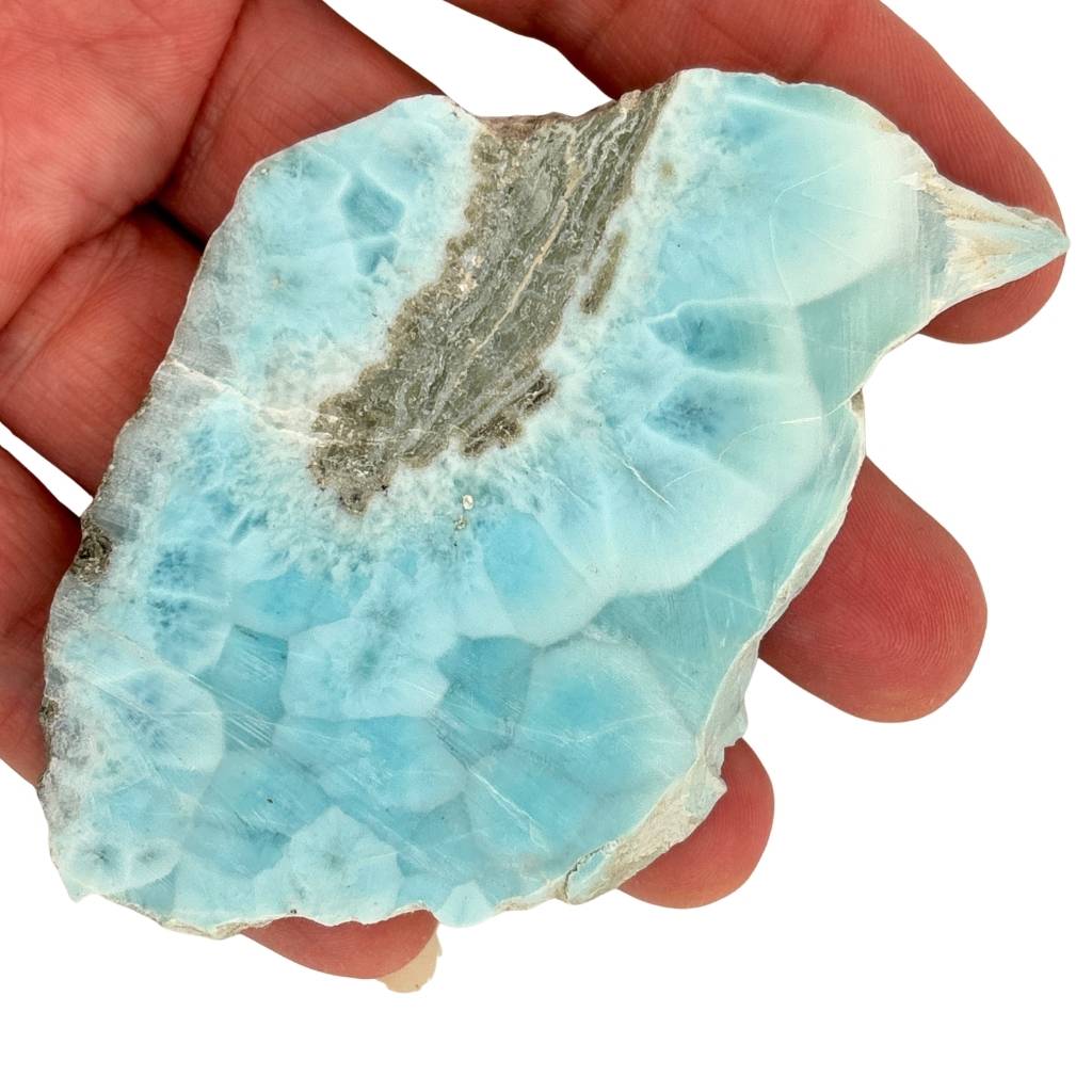 Natural Larimar Slice 72g – Blue Larimar Freeform Crystal Piece Australia
