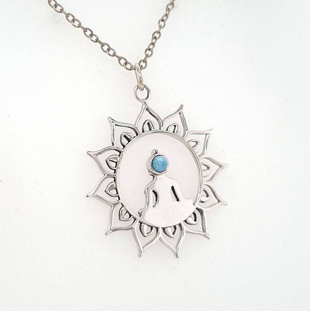 larimar goddess pendant