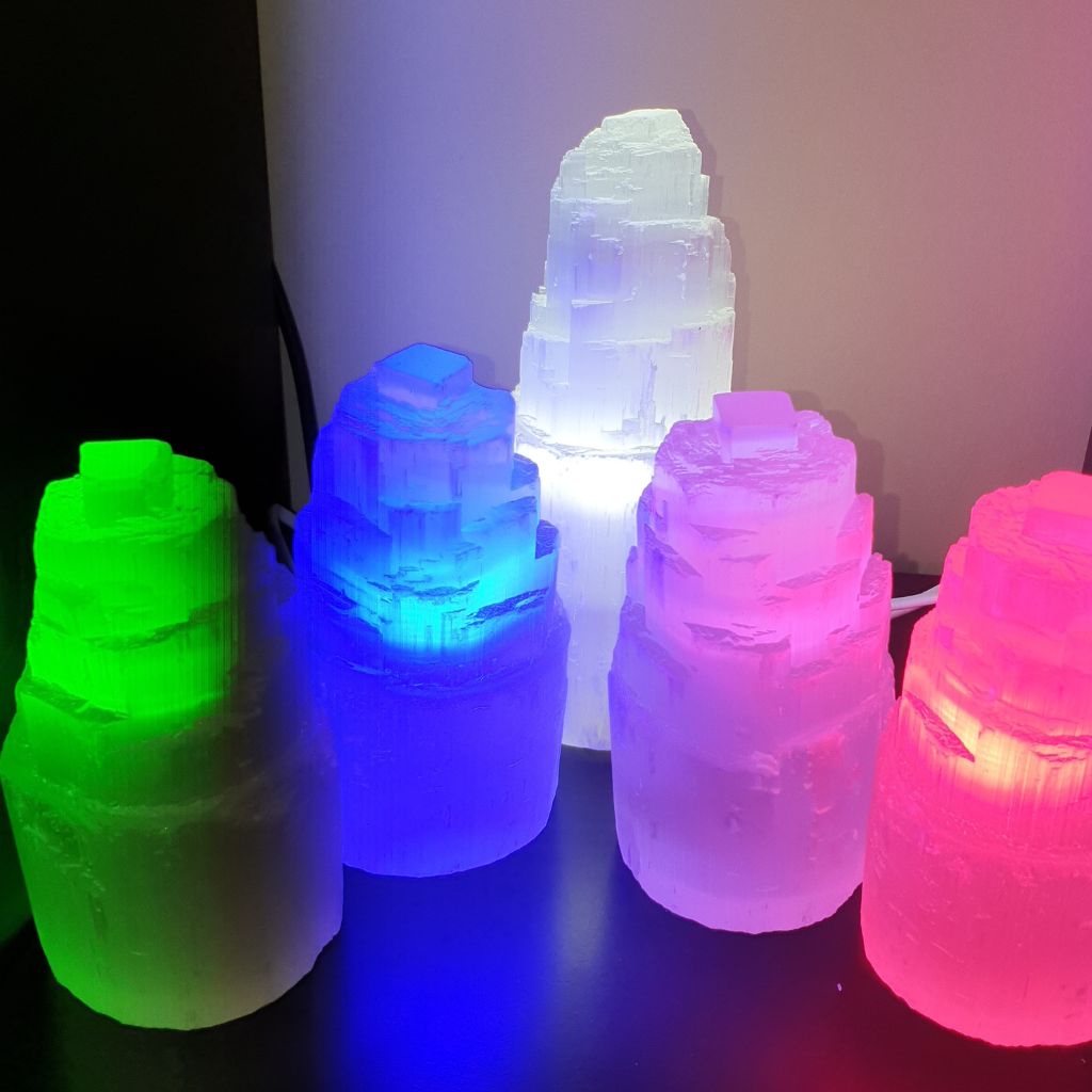 led coloured globes for selenite lamps
