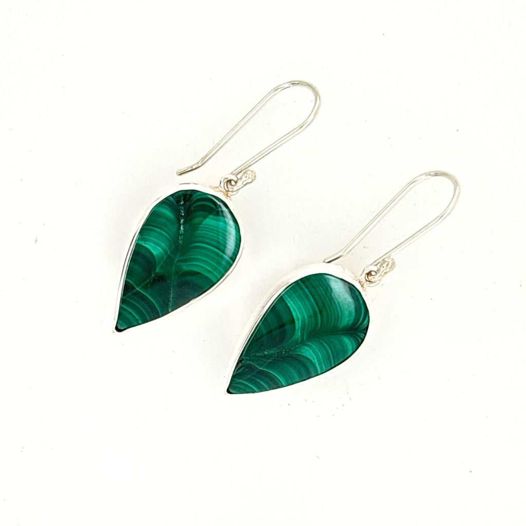 malachite earrings