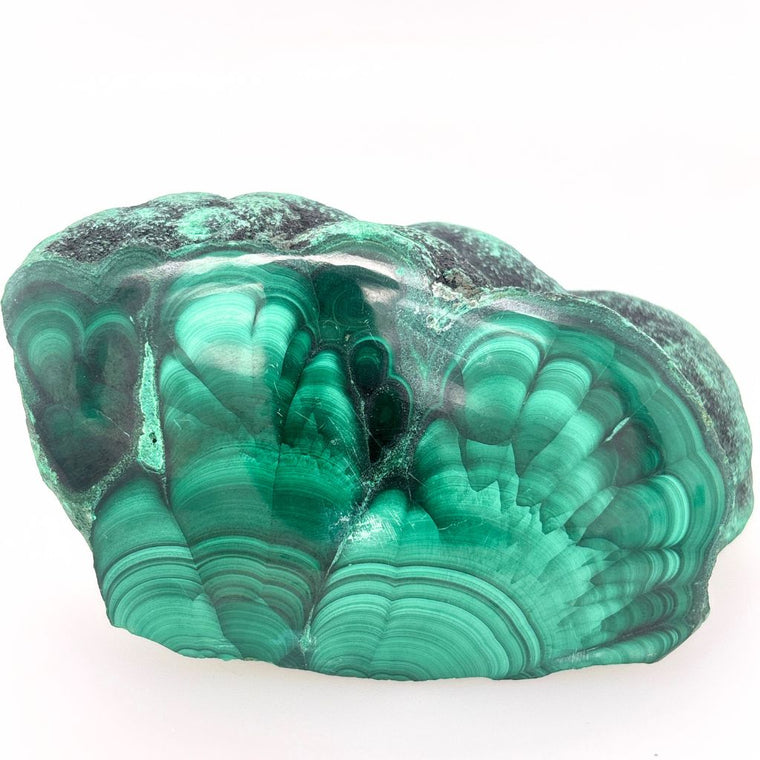 malachite freeform one face polished