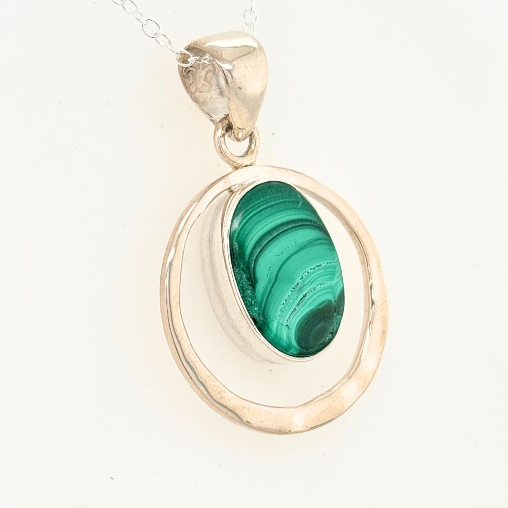 malachite crystal pendant