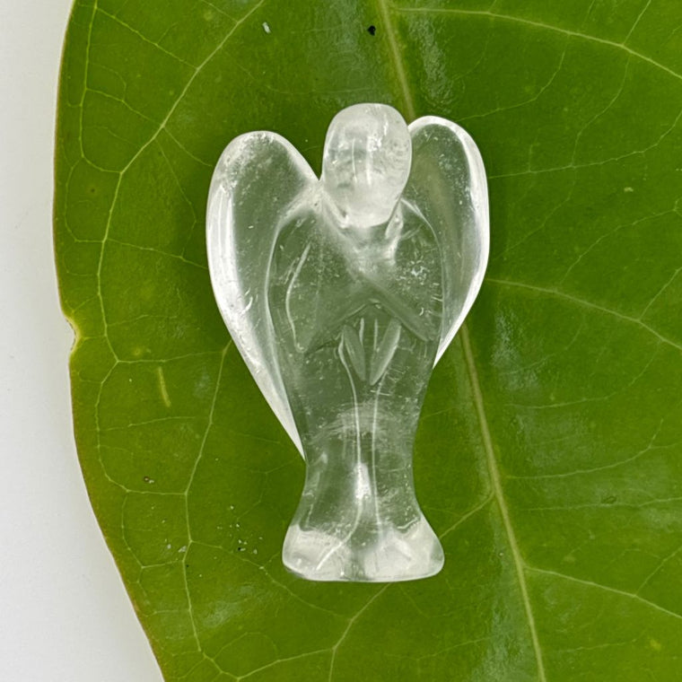 mini clear quartz angel