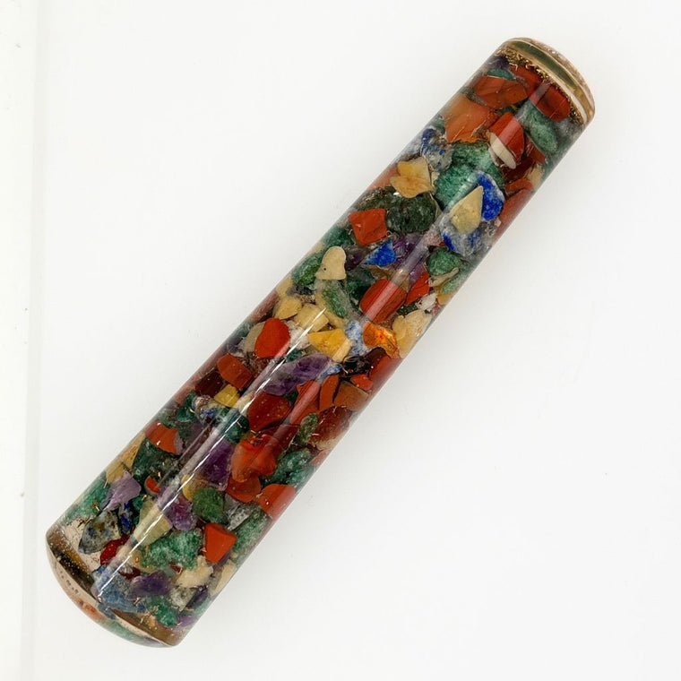 mixed crystals orgonite wand