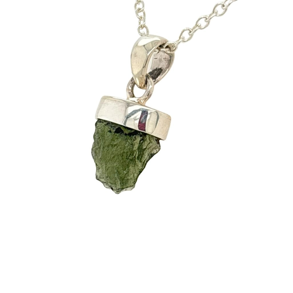 Moldavite Pendant - Moldavite Jewellery in 925 Sterling Silver