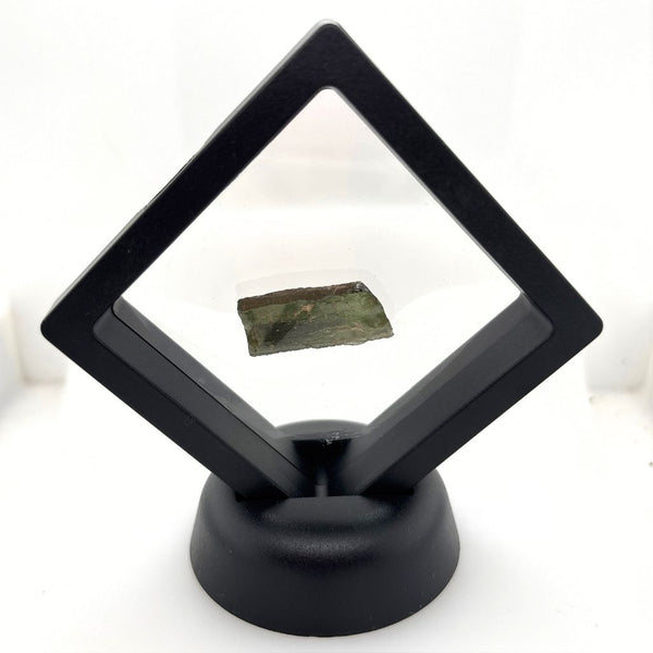 Genuine Moldavite Specimen – 3g  (With Display Case)