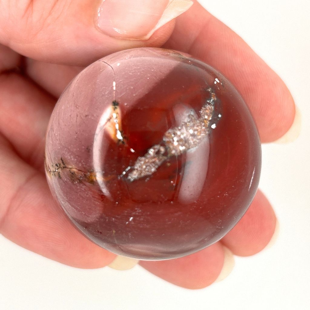 Mookaite crystal sphere