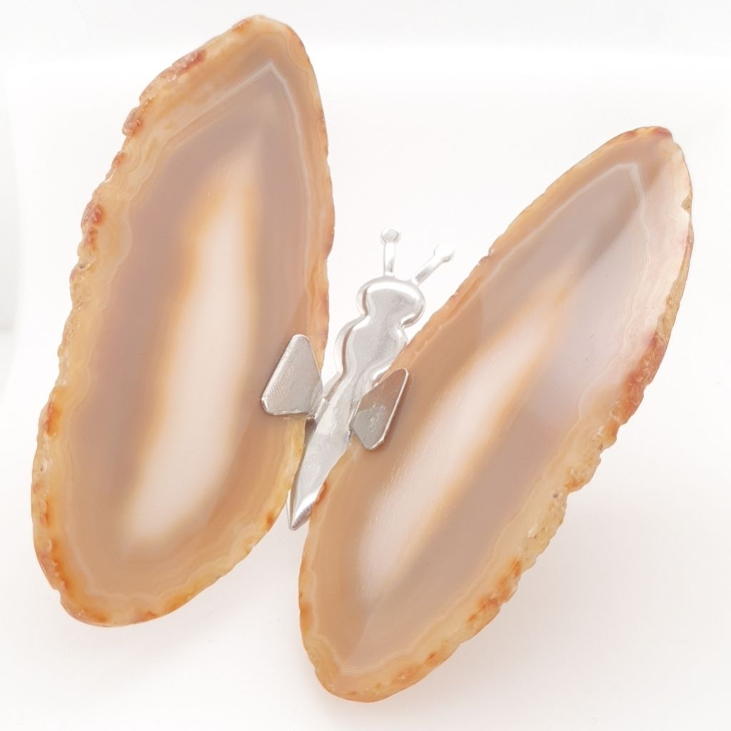 natural agate butterfly