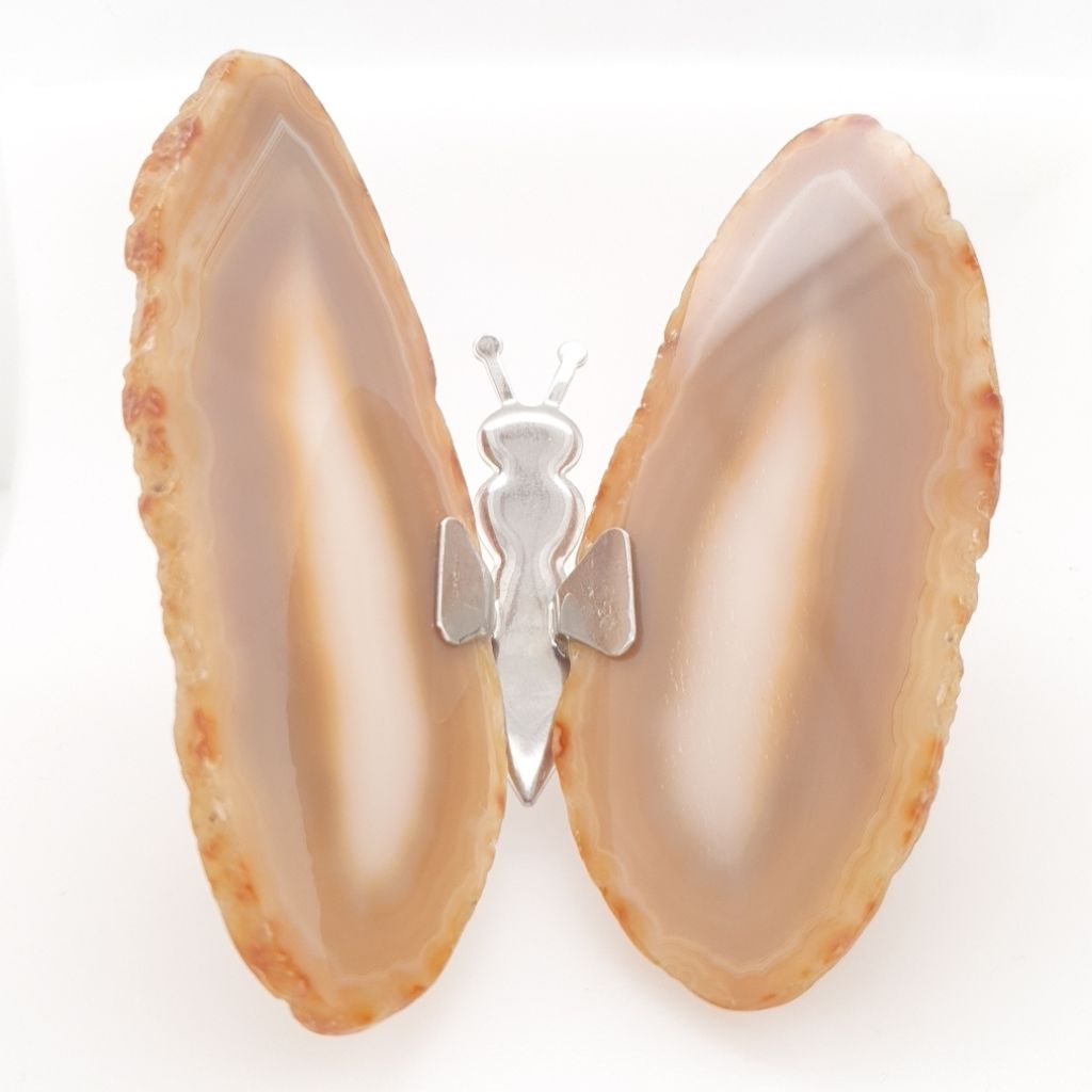 natural agate butterfly